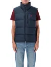 Polo Ralph Lauren Padded Gorham Black Vest In Blue
