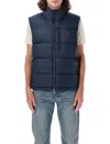 Polo Ralph Lauren Mens Annual Core Padded Regular-fit Recycled-polyester-down Gilet Polo Black In Navy