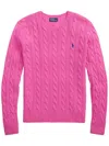 Polo Ralph Lauren Cable Knit Sweater With Round Neckline And Long Sleeves