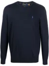 Polo Ralph Lauren Crewneck Logo Sweater In Blue