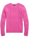 Polo Ralph Lauren Cable Knit Sweater With Round Neckline And Long Sleeves
