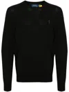 Polo Ralph Lauren Round Neck Sweather With Logo In Black