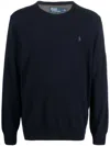 Polo Ralph Lauren Crewneck Pullover With Embroidered In Blue