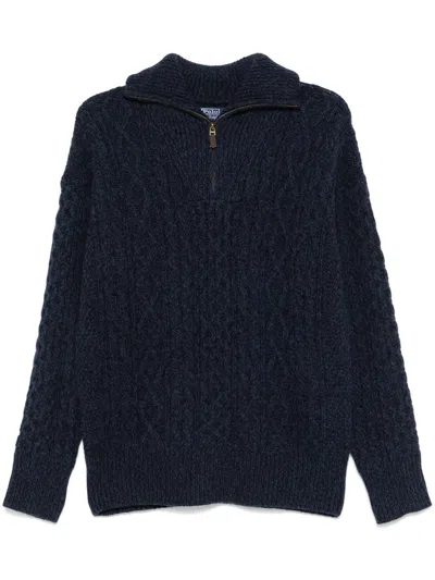 Polo Ralph Lauren Half-zip Sweater In Blue