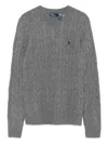 Polo Ralph Lauren Classic Cable Knit Sweater In Soft Wool-cashmere Blend In Green