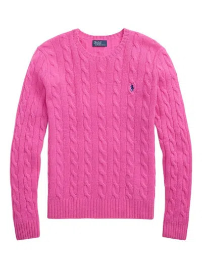 POLO RALPH LAUREN CABLE WOOL AND CASHMERE CREWNECK JUMPER