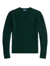 Polo Ralph Lauren Wool And Cashmere Cable Knit Crew Neck Sweater In Green