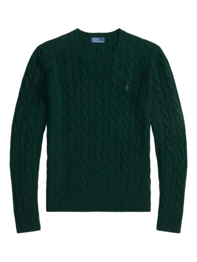 POLO RALPH LAUREN CABLE WOOL AND CASHMERE CREWNECK JUMPER