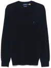 Polo Ralph Lauren Lightweight Wool Crew-neck Pullover Clothing In Black