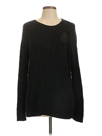 Pre-owned Polo Ralph Lauren Pullover Sweater In Black