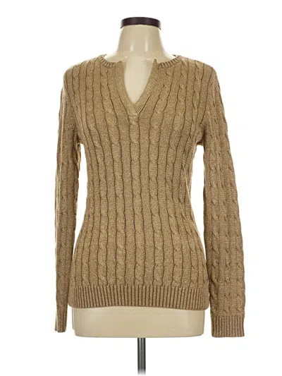 Pre-owned Polo Ralph Lauren Pullover Sweater In Tan