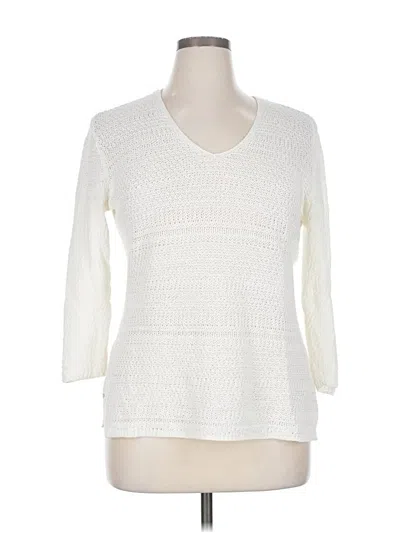 Pre-owned Polo Ralph Lauren Pullover Sweater In White