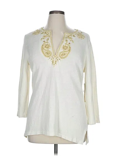 Pre-owned Polo Ralph Lauren Pullover Sweater In White