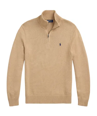 Polo Ralph Lauren Pure Cotton Knitted Cardigan In Nude