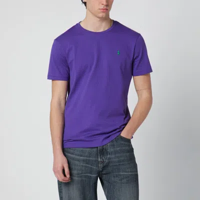 Polo Ralph Lauren Purple Custom Slim-fit Cotton T-shirt In Blue