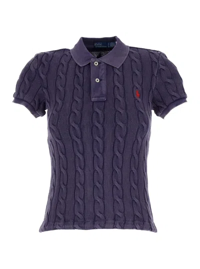 Polo Ralph Lauren Cotton Polo Shirt With Embroidered Logo In Grey