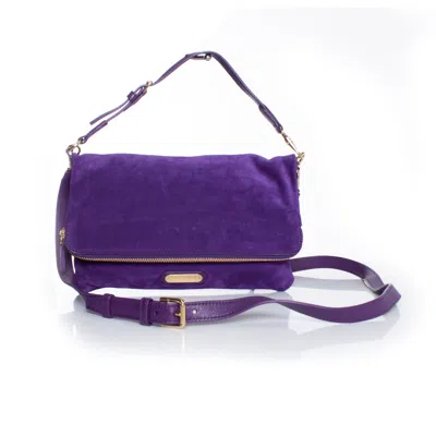 Polo Ralph Lauren Purple Suede Crossbody Bag