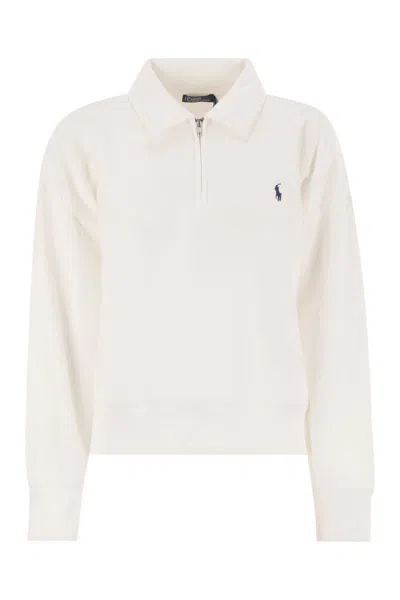 Polo Ralph Lauren Quarter-zip Pullover In White