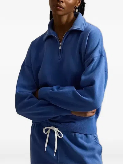 Polo Ralph Lauren Quarter-zip Sweatshirt In Blue