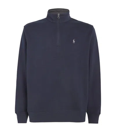 Polo Ralph Lauren Quarter-zip Sweatshirt In Navy