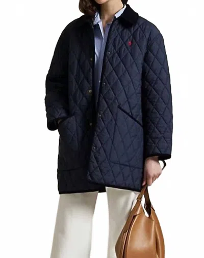 Polo Ralph Lauren Quilted Barn Jacket In Rl Navy In Blue