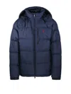 Polo Ralph Lauren Gorham Water-repellent Ripstop Fabric Down Jacket Clothing In Blue