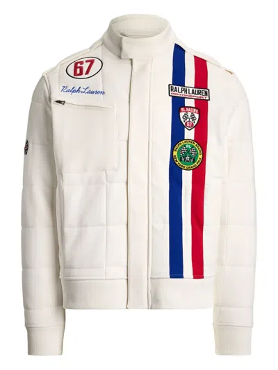 Polo Ralph Lauren Quilted Stretch Double-knit Track Jacket In Multi
