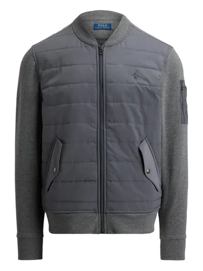 Polo Ralph Lauren Quilted Bomber Jacket In Gray