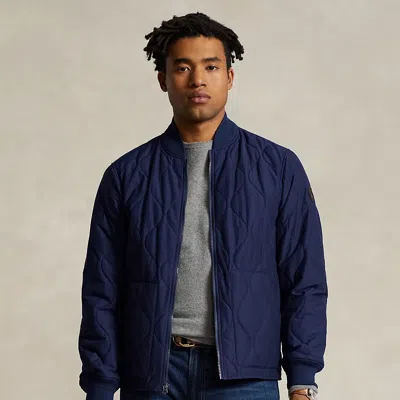 Polo Ralph Lauren Quilted Bomber Jacket In Blue