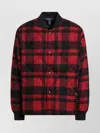 Polo Ralph Lauren Quilted Check Bomber Ribbed Cuffs In Red