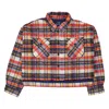 Polo Ralph Lauren Quilted Check Cropped Shell Jacket In Blue/gold Tone
