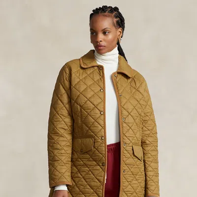 Polo Ralph Lauren Quilted Coat In Brown