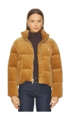Polo Ralph Lauren Embroidered Quilted Cotton-blend Corduroy Down Jacket In Brown