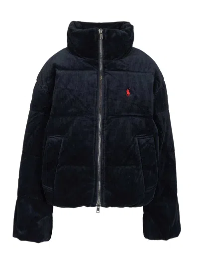 Polo Ralph Lauren Quilted Corduroy Down Jacket Coats Blue