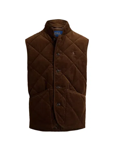 Polo Ralph Lauren Quilted Corduroy Gilet In Multi