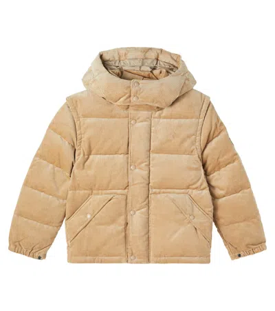 Polo Ralph Lauren Kids' Quilted Cotton Corduroy Down Jacket In Neutral