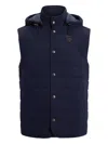 Polo Ralph Lauren Quilted-design Hooded Vest In Blue