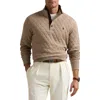 Polo Ralph Lauren Cable-knit Wool-cashmere Sweater In Adirondack Heather