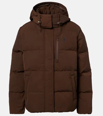 Polo Ralph Lauren Quilted Down Jacket In Brown