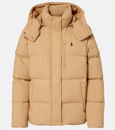 Polo Ralph Lauren Quilted Down Jacket In Nude