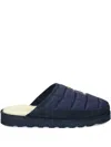 Polo Ralph Lauren Quilted Embroidery Slippers In Blue