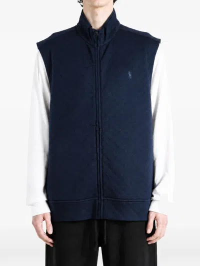Polo Ralph Lauren Quilted High-neck Gilet In Blue