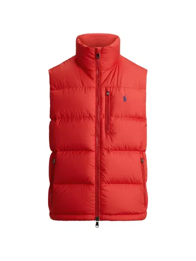 Polo Ralph Lauren Quilted High-neck Vest In 레드