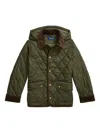 Polo Ralph Lauren Quilted Hooded Jacket In Green