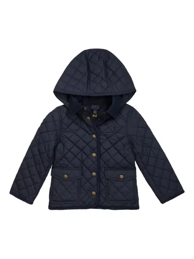 Polo Ralph Lauren Kids' Quilted-hooded Jacket In Blue