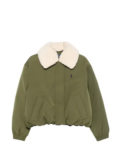 Polo Ralph Lauren Quilted Hooded Jacket In Green