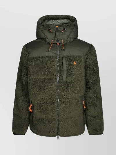 Polo Ralph Lauren Bomber Imbottito Cappuccio Removibile In Green