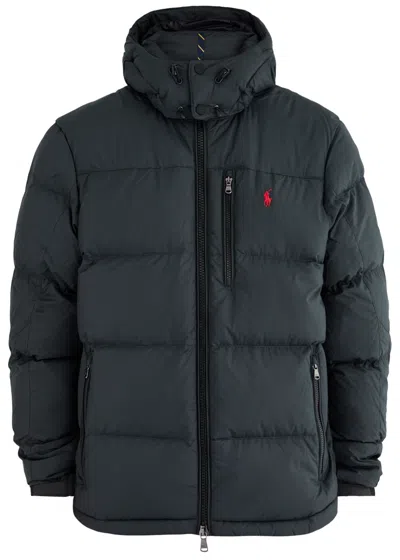 Polo Ralph Lauren Quilted Hooded Shell Jacket In Black
