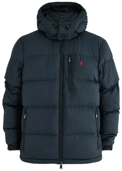 Polo Ralph Lauren Quilted Hooded Shell Jacket In Navy