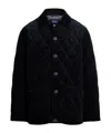 Polo Ralph Lauren Blue Jacket With Classic Collar And Pony Embroidery On The Front In Quilted Corduroy Man In Black